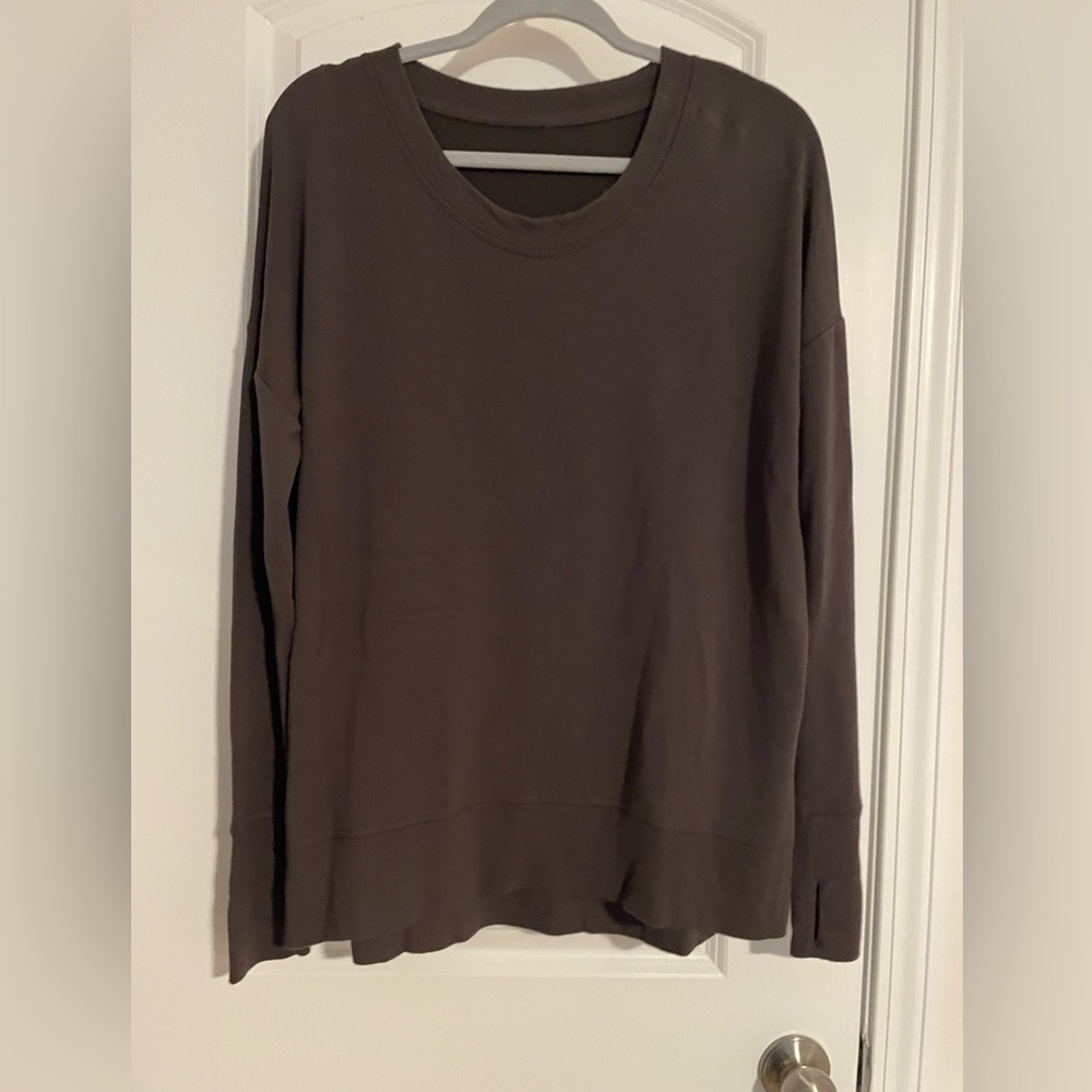 💜 Athleta charcoal grey lightweight sweatshirt